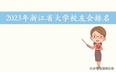 ​2023年浙江省大学排名一览表（校友会版）