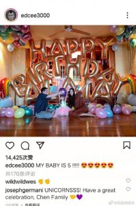 ​陈冠希为女儿庆5岁生日，满眼都是对Alaia的宠爱，情场浪子变女儿奴