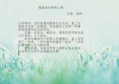 ​推：悍妇她来抢男人了，帝师夫妇日常，提起废后朕就心痛