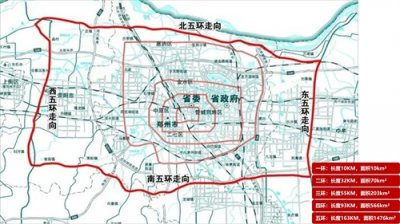 ​郑州一环到五环在哪里？长度和面积分别是多少？
