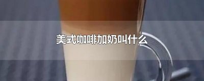 ​美式咖啡加奶叫什么