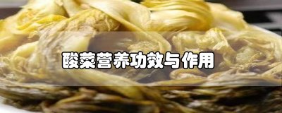 ​酸菜营养功效与作用