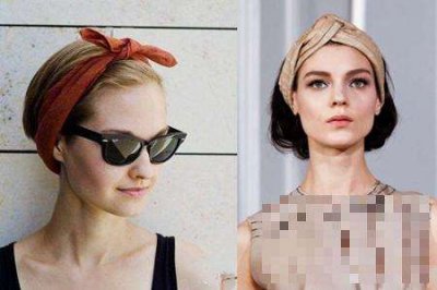 ​发带的戴法女