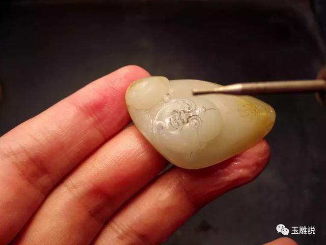 玉雕入门雕刻如意技法(跟我学玉雕为佛)(21)