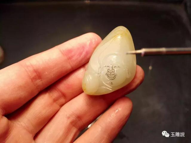 玉雕入门雕刻如意技法(跟我学玉雕为佛)(23)