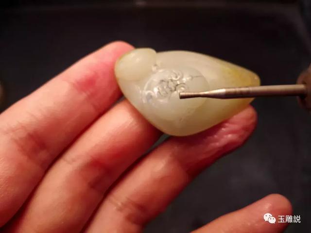 玉雕入门雕刻如意技法(跟我学玉雕为佛)(20)