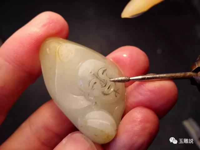 玉雕入门雕刻如意技法(跟我学玉雕为佛)(7)