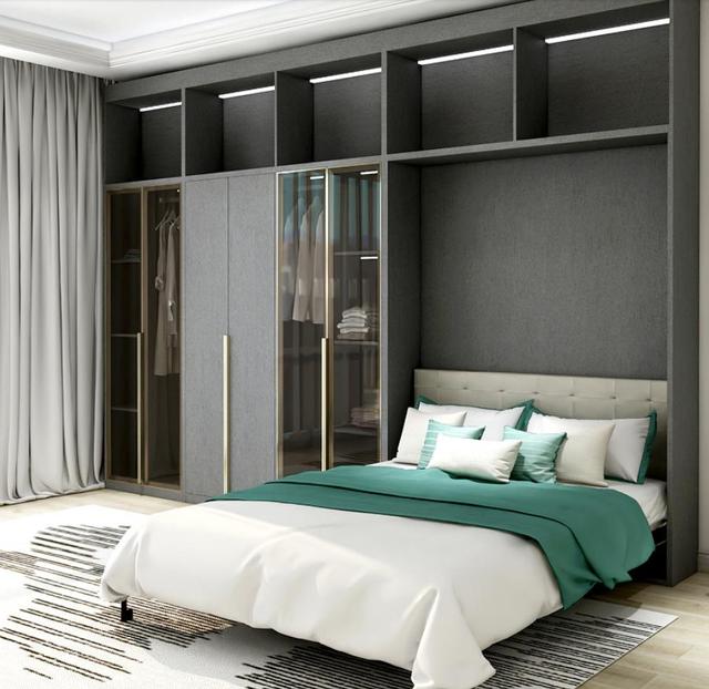 小房间隐形床设计效果图(六款颜值隐形床)(17)