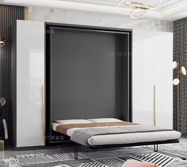 小房间隐形床设计效果图(六款颜值隐形床)(23)