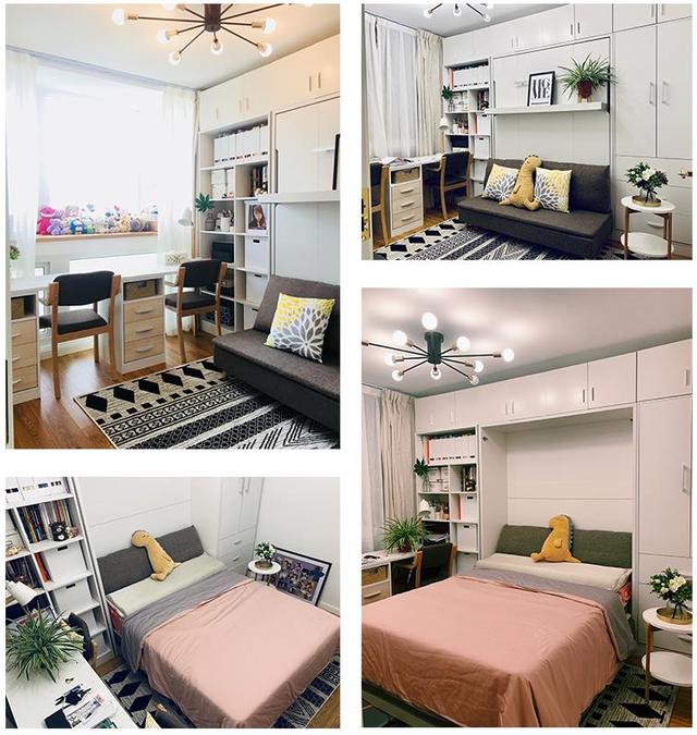 小房间隐形床设计效果图(六款颜值隐形床)(8)