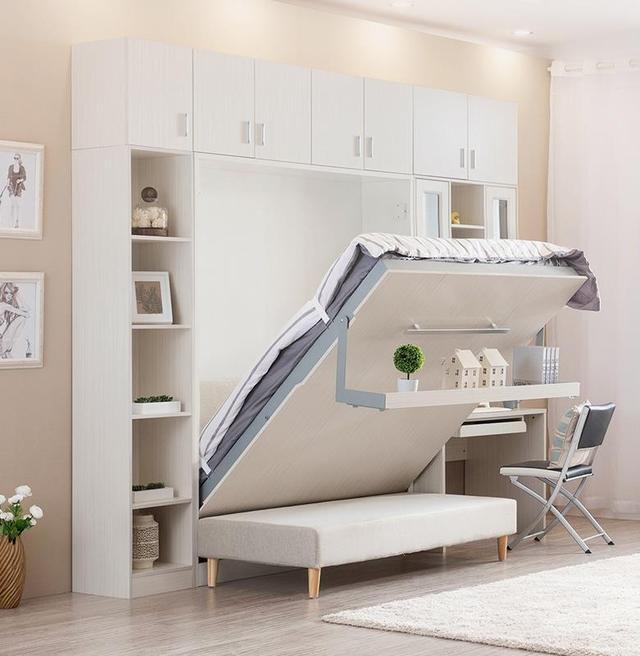 小房间隐形床设计效果图(六款颜值隐形床)(3)