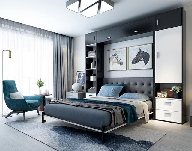 小房间隐形床设计效果图(六款颜值隐形床)(33)