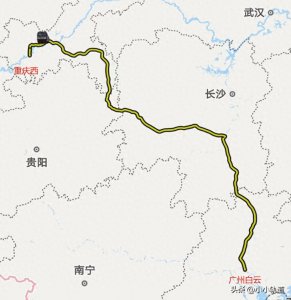 ​K192次列车由广州白云至重庆西，路过怀化、黔江，耗时18小时多