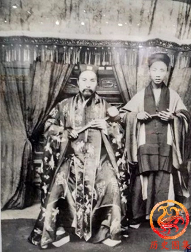 一组百年前道士真实老照片：图二正在山中修炼，图五道士山巅论剑