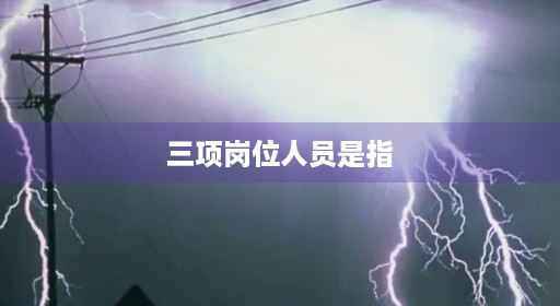 三项是什么岗位岗位三项人员是指