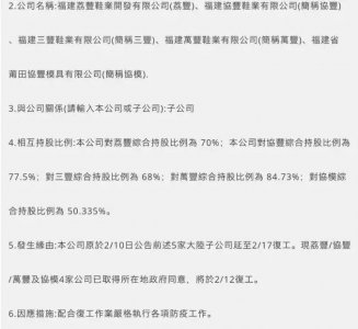​7家鞋厂几万人开工了！福建、广东、湖南各地齐复工