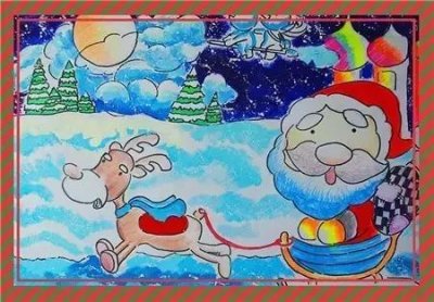 ​圣诞老人和圣诞树一起怎么画好看（画一个美丽的圣诞树)