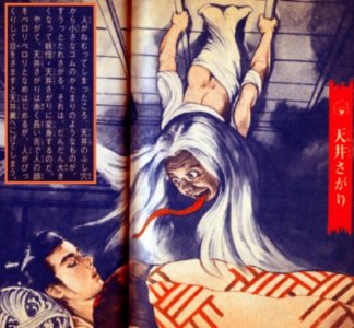 ​半夜看到床边黑影，可能是藏在屋顶的妖怪出来吓人-天井下