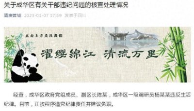 ​成都成华区副区长陈枢简历被撤下，网传聊天记录发生在多年之前